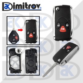 Кутийка ключ 3 бутона модел 5 Toyota Avalon Camry Corolla Crown Land Cruiser Prado RAV 4 REIZ Tarago Venza